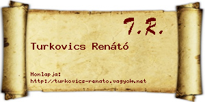 Turkovics Renátó névjegykártya