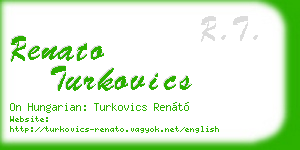 renato turkovics business card