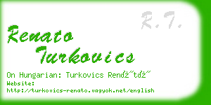 renato turkovics business card
